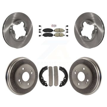 Front Rear Disc Brake Rotors Ceramic Pads And Drum Kit For Honda Accord K8A-104976