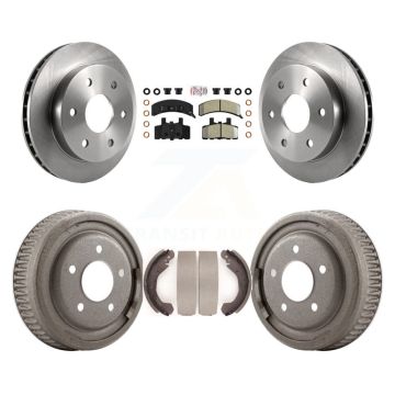 Front Rear Disc Brake Rotors Semi-Metallic Pads And Drum Kit For GMC Yukon 4WD K8A-104983