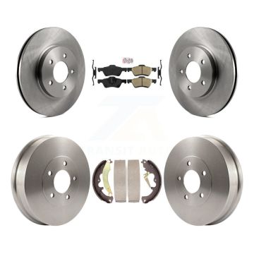 Front Rear Disc Brake Rotors Ceramic Pads And Drum Kit For Ford Escape Mercury Mariner K8A-104987