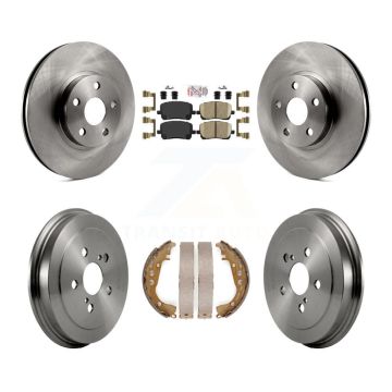 Front Rear Disc Brake Rotors Ceramic Pads And Drum Kit For Toyota Corolla K8A-104991