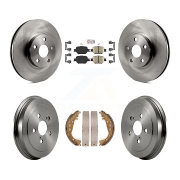 Front Rear Disc Brake Rotors Ceramic Pads And Drum Kit For Toyota Celica K8A-104997