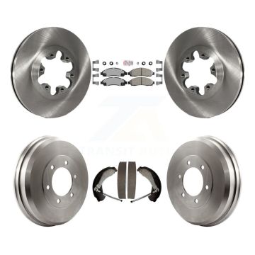Front Rear Brake Rotor Ceramic Pad Drum Kit For Chevrolet Colorado GMC Canyon Isuzu i-280 K8A-105005