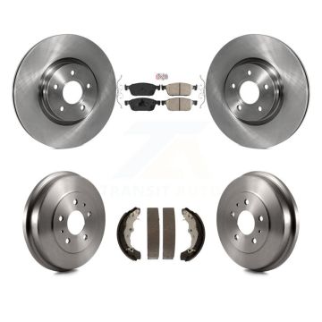 Front Rear Brake Rotor Ceramic Pad & Drum Kit For Ford Focus ST With 320mm Diameter K8A-105009