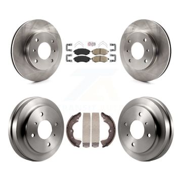 Front Rear Disc Brake Rotors Ceramic Pads And Drum Kit For 2002-2006 Nissan Sentra 1.8L K8A-105017