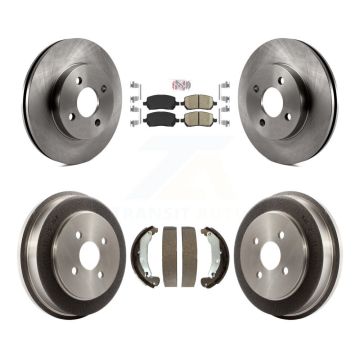Front Rear Disc Brake Rotors Ceramic Pad Drum Kit For Chevrolet Cobalt Saturn Ion Pontiac K8A-105035