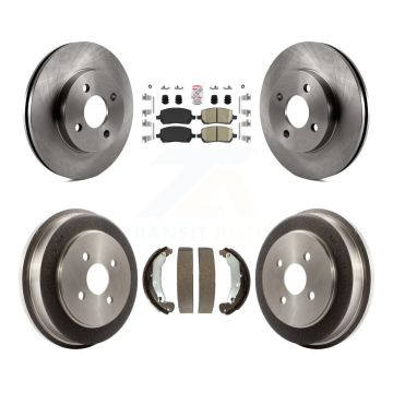 Front Rear Disc Brake Rotors Ceramic Pad Drum Kit For Chevrolet Cobalt Saturn Ion Pontiac K8A-105036