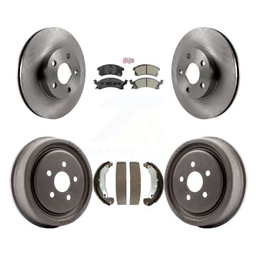Front Rear Brake Rotors Semi-Metallic Pad Drum Kit For Pontiac Sunfire Chevrolet Cavalier K8A-105037
