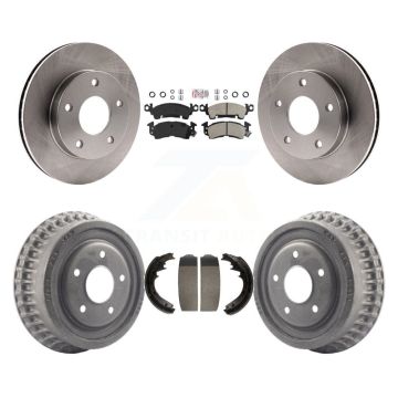 Front Rear Disc Brake Rotors Semi-Metallic Pads And Drum Kit For GMC Jimmy K8A-105047