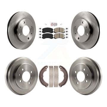 Front Rear Disc Brake Rotors Ceramic Pads And Drum Kit For Mitsubishi Lancer K8A-105069