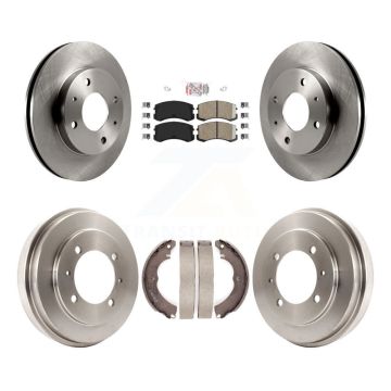 Front Rear Disc Brake Rotors Ceramic Pads And Drum Kit For Mitsubishi Lancer K8A-105070