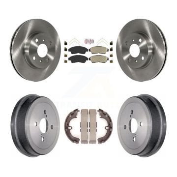 Front Rear Disc Brake Rotor Ceramic Pad & Drum Kit For 1993-1997 Toyota Corolla Geo Prizm K8A-105072
