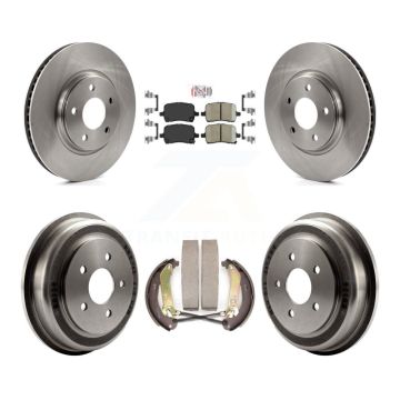 Front Rear Disc Brake Rotors Ceramic Pads And Drum Kit For Chevrolet Malibu K8A-105076