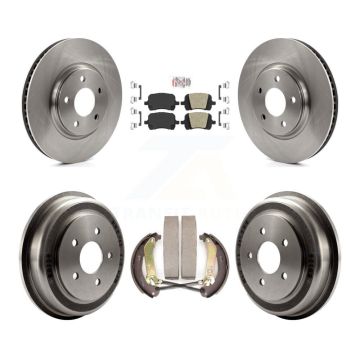 Front Rear Disc Brake Rotors Ceramic Pads And Drum Kit For Chevrolet Malibu K8A-105081