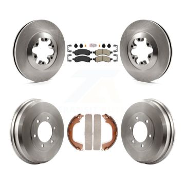 Front Rear Disc Brake Rotors Ceramic Pads And Drum Kit For Chevrolet Colorado GMC Canyon K8A-105116