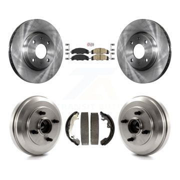 Front Rear Disc Brake Rotors Ceramic Pads And Drum Kit For 2009-2011 Ford Focus K8A-105119