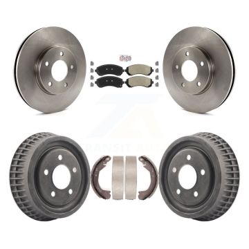 Front Rear Brake Rotor Semi-Metallic Pad & Drum Kit For Pontiac Montana Chevrolet Venture K8A-105122