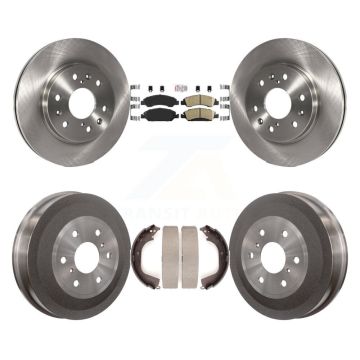 Front Rear Disc Brake Rotors Ceramic Pad Drum Kit For GMC Sierra 1500 Chevrolet Silverado K8A-105127