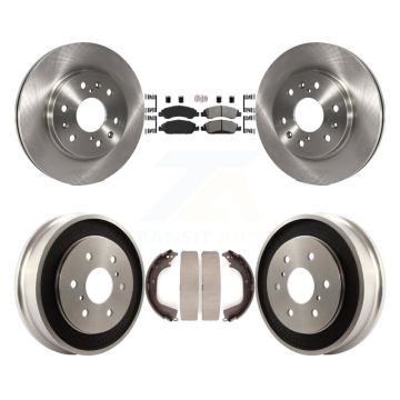 Front Rear Brake Rotor Semi-Metallic Pad Drum Kit For Chevrolet Silverado 1500 GMC Sierra K8A-105132