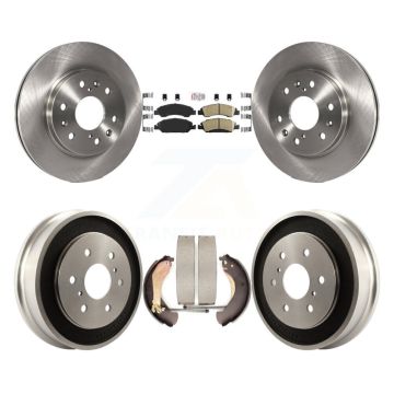 Front Rear Disc Brake Rotors Ceramic Pad Drum Kit For Chevrolet GMC Silverado 1500 Sierra K8A-105133