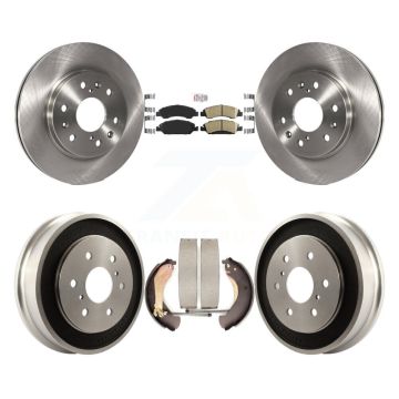 Front Rear Disc Brake Rotors Ceramic Pad Drum Kit For Chevrolet GMC Silverado 1500 Sierra K8A-105134