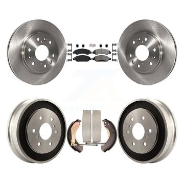 Front Rear Brake Rotor Semi-Metallic Pad Drum Kit For Chevrolet GMC Silverado 1500 Sierra K8A-105135