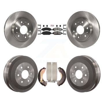 Front Rear Brake Rotor Semi-Metallic Pad Drum Kit For Chevrolet Silverado 1500 GMC Sierra K8A-105138