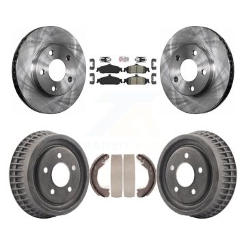 Front Rear Brake Rotor Ceramic Pad & Drum Kit For Pontiac Grand Am Chevrolet Malibu Alero K8A-105142