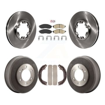 Front Rear Disc Brake Rotors Ceramic Pads And Drum Kit For Nissan Xterra Frontier K8A-105164