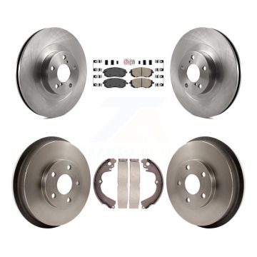 Front Rear Disc Brake Rotors Ceramic Pads And Drum Kit For Subaru Forester Impreza K8A-105175