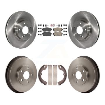 Front Rear Brake Rotors Ceramic Pad & Drum Kit For 2002-2003 Subaru Impreza Outback RS TS K8A-105177