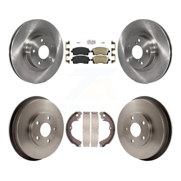 Front Rear Brake Rotor Ceramic Pad And Drum Kit For 1998-2002 Subaru Forester 4-Wheel ABS K8A-105179