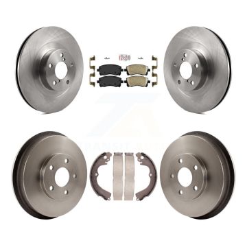 Front Rear Disc Brake Rotors Ceramic Pads And Drum Kit For Subaru Impreza WRX K8A-105181