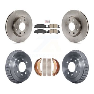 Front Rear Disc Brake Rotors Semi-Metallic Pads And Drum Kit For 2007-2009 Kia Spectra K8A-105182