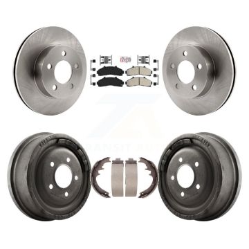Front Rear Brake Rotor Semi-Metallic Pad & Drum Kit For Ford Ranger Mazda B4000 B3000 4WD K8A-105204