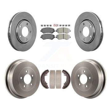 Front Rear Brake Rotor Semi-Metallic Pad Drum Kit For Dodge Caravan Grand Chrysler Town & K8A-105236