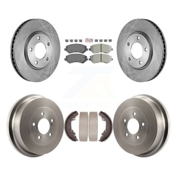 Front Rear Disc Brake Rotor Semi-Metallic Pad & Drum Kit For Dodge Grand Caravan Chrysler K8A-105242