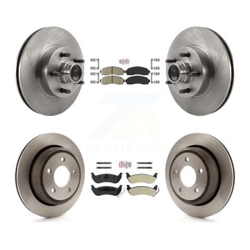 Front Ceramic Rear Semi-Metallic Pad & Disc Brake Rotor Kit For 2010-2011 Ford Ranger RWD K8A-105288