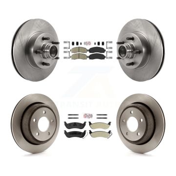 Front Ceramic Rear Semi-Metallic Pad & Disc Brake Rotor Kit For 2010-2011 Ford Ranger RWD K8A-105289