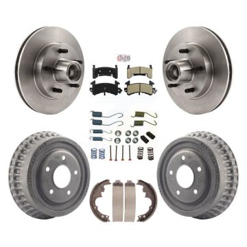 Front Rear Brake Rotors Semi-Metallic Pad Drum Kit (7Pc) For Chevrolet Camaro Pontiac S10 K8A-105334
