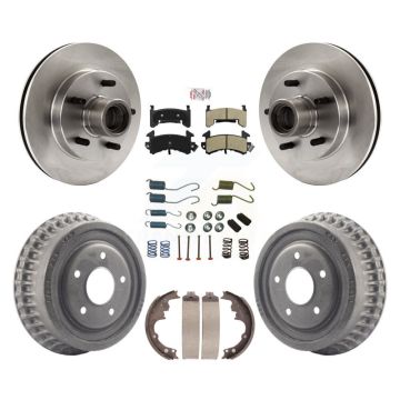 Front Rear Brake Rotors Semi-Metallic Pad Drum Kit (7Pc) For GMC Sonoma Chevrolet S10 S15 K8A-105355