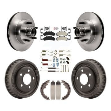 Front Rear Brake Rotor Semi-Metallic Pad Drum Kit (7Pc) For Ford Ranger Mazda B4000 B3000 K8A-105357