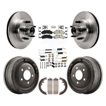Front Rear Brake Rotor Semi-Metallic Pad Drum Kit (7Pc) For Ford Ranger Mazda B4000 B3000 K8A-105358