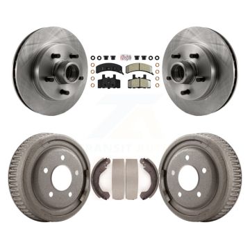 Front Rear Disc Brake Rotors Hub Assembly Semi-Metallic Pads And Drum Kit For GMC Yukon K8A-105370