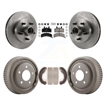 Front Rear Disc Brake Rotors Hub Assembly Semi-Metallic Pads And Drum Kit For GMC Yukon K8A-105371
