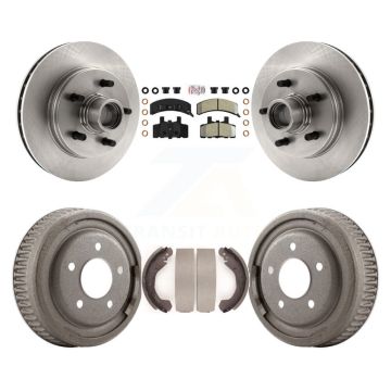 Front Rear Disc Brake Rotors Semi-Metallic Pad Drum Kit For 1988-1991 C1500 Chevrolet GMC K8A-105372