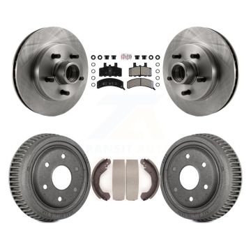 Front Rear Disc Brake Rotor Hub Assembly Semi-Metallic Pad And Drum Kit For GMC Yukon RWD K8A-105375