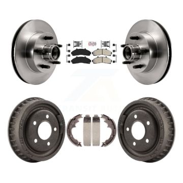 Front Rear Brake Rotor Semi-Metallic Pad Drum Kit For Ford Ranger Mazda B4000 B3000 B2500 K8A-105391
