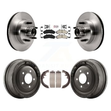 Front Rear Brake Rotor Semi-Metallic Pad Drum Kit For Ford Ranger Mazda B4000 B3000 B2500 K8A-105392