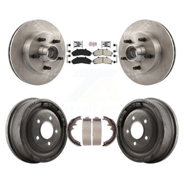 Front Rear Brake Rotors Semi-Metallic Pad Drum Kit For Mazda B4000 With 10" Diameter K8A-105394