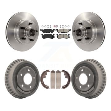 Front Rear Disc Brake Rotor Hub Semi-Metallic Pad Drum Kit For Chevrolet Astro GMC Safari K8A-105403
